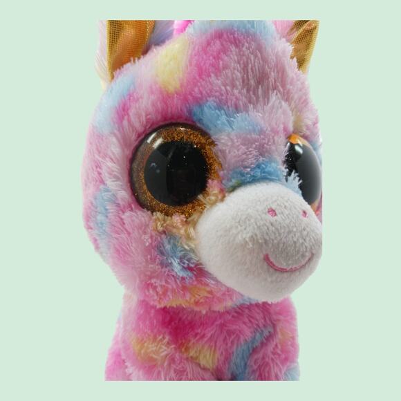 TY Beanie Boos Fantasia 10" Plush Toy Stuffed Animal Unicorn Pink Pastel Glitter - Picture 7 of 9